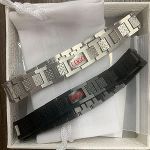 Bracciale da Uomo Punk a Coccodrillo Marchio LS in Acciaio Inossidabile Anti-Appannamento Oro 18k <span class=keywords><strong>Argento</strong></span> Nero - Product Image 5