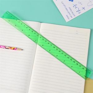 Regla de 30cm logotipo personalizado anuncio multifuncional estudiante papelería regla de plástico moldeado por inyección escala negra al por mayor - Product Image 5