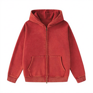Sweat-shirt à capuche zippé pour homme, couleur unie, en polaire, coupe décontractée, pour l'automne 2027 - Product Image 4
