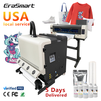 Impresora DTF Erasmart al por Mayor con Garantía de Larga Duración A1 de 24 Pulgadas de Doble Cabezal y Máquina de Polvo DTF de 1600