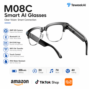 Lunettes Intelligentes IA M08C avec Caméra 8MP, Vidéo 1080P, Transfert WiFi, Assistant Vocal, Idéales pour les Voyages en Extérieur - Product Image 3