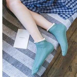 Chaussettes pour femmes I-0207, mignonnes, à volants, en dentelle, style coréen, basses, fantaisie, chaussettes de cheville - Product Image 2