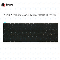 Clavier noir pour ordinateur portable A1706 A1707 UK RU FR SP GR pour Macbook Pro 13 ''A1706 15'' A1707 2016 2017 de remplacement testé