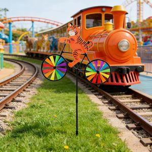 Mulino a Vento da <span class=keywords><strong>Giardino</strong></span> Creativo con Animali Cavalcabili, Modellazione Tridimensionale in Plastica Impermeabile - Product Image 4