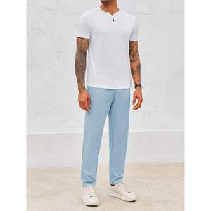 2025 hommes coupe ajustée robe pantalon affaires décontracté Golf Chino pantalons Stretch plissage fermeture éclair Anti-rides personnalisable - Product Image 4