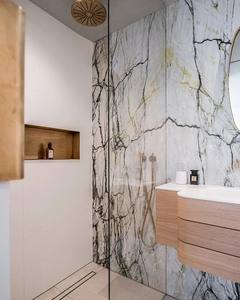 Dalles et carreaux en marbre Calacatta Green Vein, pierre naturelle blanche pour plans de travail de cuisine, dessus de meuble de salle de bain, revêtements de sol et murs - Product Image 6