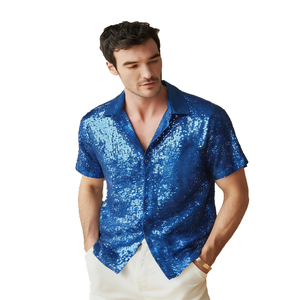 Camisa de Manga Corta con Lentejuelas de Poliéster para Hombre, para Actuaciones en Escenario, de East Costumes - Product Image 6