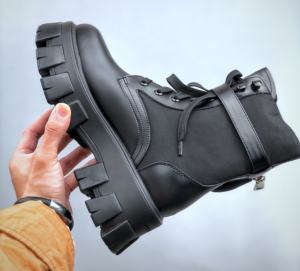 Bottes de motard pour femmes de luxe 2026, en cuir véritable, marque de mode PRA, plateforme de haute qualité, bottes de travail à la cheville - Product Image 2