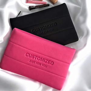 Custom Logo Large Capacity Neoprene Storage Makeup Bag Portable Closure Eco-Friendly <b>Lip</b> <b>Gloss</b> Cosmetic Storage Bag With Zipper - Product Image 1