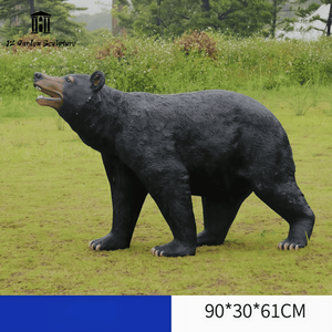 Estatua de Oso Negro de Fibra de Vidrio Personalizada para Parques de Atracciones, Zoológicos y Exteriores, Producto para el Hogar - Product Image 5