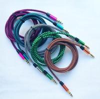 Câble audio 3,5 mm mâle-mâle de 100 cm en nylon pour voiture, iPad, téléphone portable, ordinateur, haut-parleur