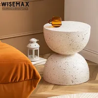 WISEMAX-muebles modernos de Ialian para sala de estar, mesa de extremo, sofá, esquina de piedra, mesa pequeña redonda de mármol, mesa de centro de té