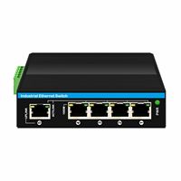 Switch PoE Industrial 1Uplink+4x802.3at 30W Alimentado por Energía Solar, Montaje en Riel DIN, IP40