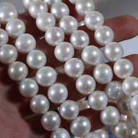 10-11mm blanc Edison près de la perle ronde en vrac perle d'eau douce naturelle bricolage collier accessoires