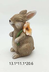 Statuette di Coniglio in Resina Dipinte a Mano - Vasi e Fioriere Decorative da Giardino, Decorazioni Pasquali/Primaverili per la Casa, Marca STARCRAFT - Product Image 4