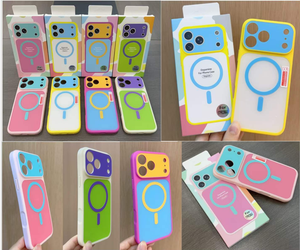 Candy Colorful Phone Case for 18 Pro Max 17 Pro Max 16 15 11 12 13 14 Back Cover Big View Window Camera Protector Funda Forros - Product Image 5