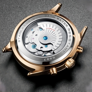 นาฬิกากลไกของผู้ชายแบบ3D ย้อนยุคกลไกสำหรับสัปดาห์ผลิตจาก ST25นกนางนวลอัตโนมัติออกแบบได้เอง - Product Image 5