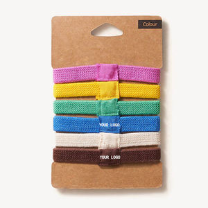 Logo personnalisé à la mode sans couture forte <span class=keywords><strong>cheveux</strong></span> corde chouchous sans plastique élastique coton biologique biodégradable <span class=keywords><strong>cheveux</strong></span> cravates femmes - Product Image 3