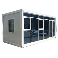 Maison mobile de luxe en acier à double couche en gros, style villa duplex, hôtel préfabriqué modulaire, maison, véranda, bureau