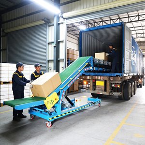 Depolar ve dağıtım için kamyon konteyneri yükleme boşaltma için ayarlanabilir hız mobil otomatik bant konveyör - Product Image 1