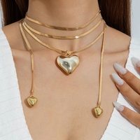 Collier long transfrontalier euro-américain, style minimaliste et polyvalent, avec pendentif en chaîne de bambou en fer orné de diamants, style Ins