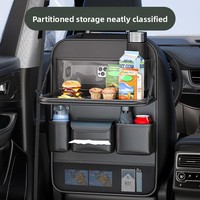 Sac de rangement en cuir pour voiture, organiseur de dossier de siège, porte-boîte à mouchoirs, accessoires automobiles