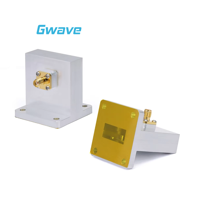 WR-90 to for SMA Female Right Angle Waveguide to Coax Adapters 8.2-12.4GHz with UBR100 Flange Telecom Parts