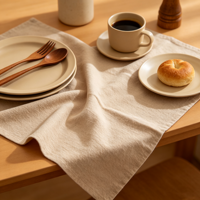 Serviettes de table en coton biologique personnalisées, réutilisables