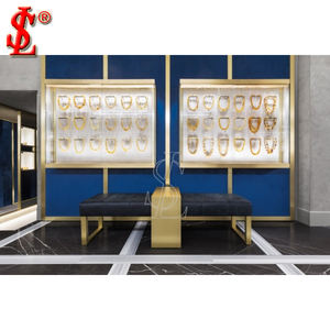 <span class=keywords><strong>Romi</strong></span>, venta al por mayor, escaparate de joyería de ante de lujo, soporte de exhibición de joyería de terciopelo azul, conjunto de decoraciones para joyería - Product Image 2