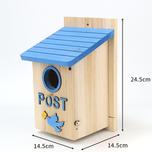 Nichoir en bois écologique avec motif lettres, décoration de jardin extérieur, maison murale pour animaux de compagnie - Product Image 2