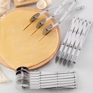 Đa vòng Con lăn Pasta Pastry dao thép không gỉ bánh pizza Slicer mì bột Cutter Divider mở rộng bánh xe cắt bánh pizza - Product Image 6