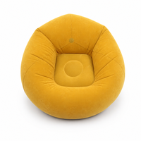 Canapé gonflable floqué confortable, chaise longue gonflable individuelle, canapé pliable pour salon, chambre et camping