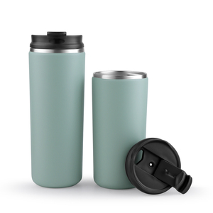 Borraccia Termica Semplice Monocolore Emode, Tazza Termica Leggera con Coperchio Flip Sip <span class=keywords><strong>per</strong></span> Donna Uomo Guida all'Aperto - Product Image 1