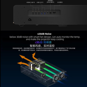 Projecteur laser à ultra courte focale Xiomi <span class=keywords><strong>Cinema</strong></span> 2 4K Ultra HD HDR DLP Link <span class=keywords><strong>3D</strong></span> Smart Home Cinéma avec 2400 lumens ANSI - Product Image 4