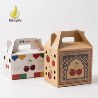 Vente en gros de boîtes en carton rigides en papier personnalisable pour emballage de cerises Boîtes réutilisables en carton avec logo imprimé pour fruits et légumes