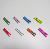 Cadeaux de promotion Mini artisanat en bois Fournisseur de clips en bois imprimés multicolores