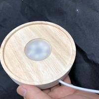 Base de lampe en bois avec lumières LED et design en cristal |   Diffuseur d'encens rechargeable par USB et veilleuse intelligente moderne à faire soi-même