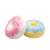 Jouets anti-stress en TPR écologiques en forme de donut, à rebond lent, à presser, pour farces et décompression