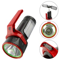 Lampe torche LED transfrontalière à haute luminosité, lumière du jour, dimmable, portable, en ABS, avec éclairage latéral, rechargeable par USB Type-C, batterie lithium-ion