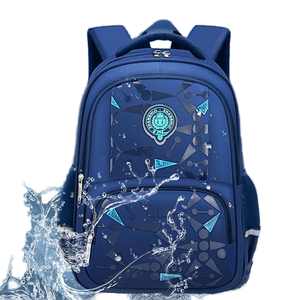 Sac à dos élégant en polyester avec fermeture à glissière antivol Sac à livres en maille Oxford Sac à dos d'étudiant à la mode étanche pour adolescents garçons filles - Product Image 4