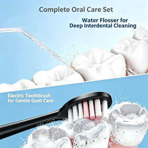 <span class=keywords><strong>Cepillo</strong></span> de Dientes Eléctrico 2 en 1 y <span class=keywords><strong>Irrigador</strong></span> Bucal, Recargable, 5 Modos, 4 Cabezales de <span class=keywords><strong>Cepillo</strong></span>, 5 Boquillas, Kit de Cuidado Bucal de Viaje - Product Image 6