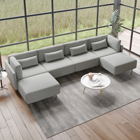 ATUNUS Chinese Foshan Wohnzimmer Couch Möbel hersteller Beliebtes Design Nordic U-förmiges modulares Schnitts ofa