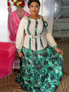 Vêtements africains pour femmes, ensembles 2 pièces, hauts et jupes, costumes Dashiki Ankara, tenues turques, robes de soirée, grandes tailles, robes de mariage - Product Image 2