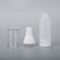 Flacons de lotion en plastique PP givrés de 15 ml, 30 ml, 50 ml, flacon pompe sans air pour sérum cosmétique