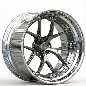 גלגלי סגסוגת מחושלים עמוקים במיוחד מאלומיניום 6061-T6 בגדלים 17/18/19/<span class=keywords><strong>20</strong></span>/21/22/24/26 5*112 5*114.3 5*120 לחישוקי רכב עבור אאודי, ב.מ.וו ומרצדס - Product Image 1