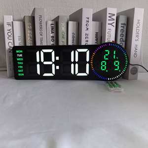 Reloj de Pared LED Grande de 17 Pulgadas, Reloj Despertador Digital con Control <span class=keywords><strong>Remoto</strong></span>, Luz Nocturna, Calendario, Temperatura, Visualización de la Semana, Reloj de Mesa para el Hogar - Product Image 4