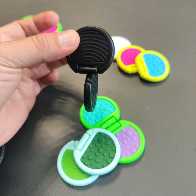 Fingertip Silicone Fidget Flip Pad Sensory Turn Slider Anxiety Relief Stress Toy