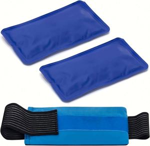 2 Soft <b>Gel</b> <b>Ice</b> <b>Packs</b> for Injuries Reusable & Adjustable Pain Relief Sizes S/M/L Class II Hot/Cold Therapy Compress - Product Image 1