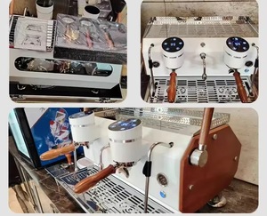 Machine à café <span class=keywords><strong>expresso</strong></span> commerciale à deux groupes à 4 chaudières Machine semi-automatique multifonctionnelle Bouton tactile Programmable électrique - Product Image 5