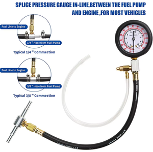 Kit complet de testeur de pression d'injecteur de carburant, jauge en acier, outil de test d'injection de moteur à essence <span class=keywords><strong>pour</strong></span> <span class=keywords><strong>garage</strong></span> automobile - Product Image 4